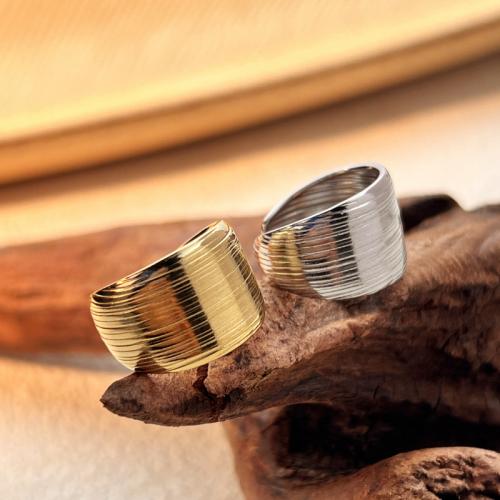 Aço inoxidável 304 Cuff Ring Finger, banhado, joias de moda & unissex, Mais cores pare escolha, vendido por PC
