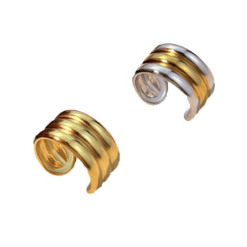 Aço inoxidável 304 Cuff Ring Finger, banhado, joias de moda & unissex, Mais cores pare escolha, vendido por PC