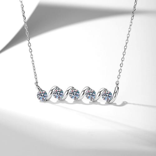 925 sterline d'argento collana, with 2inch extender chain, placcato platino, materiali diversi per la scelta & per la donna, Lunghezza Appross. 15.7 pollice, Venduto da PC