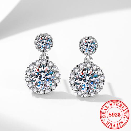 925 Sterling Silver Buail Earring, Babhta, platanam plátáilte, ábhair éagsúla do rogha & micrea réiteach zirconia ciúbach & do bhean, 10x17mm, Díolta De réir Péire