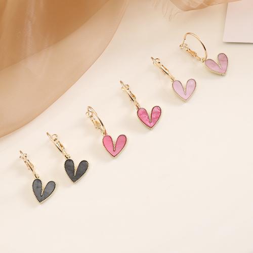Zinc Alloy Drop Earrings with Acrylic plated fashion jewelry & for woman Sold By Pair