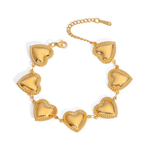 Stainless Steel Jewelry Bracelet 304 Stainless Steel Vacuum Ion Plating fashion jewelry & for woman golden Sold By PC