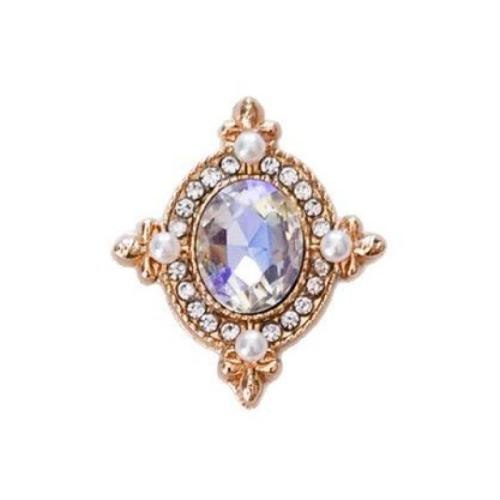 Gruaige Accessories Torthaí DIY, Sinc Alloy, le Plaisteach, Gcáithnínísneachta, plátáilte, le rhinestone, dathanna níos mó le haghaidh rogha, 21x24mm, 10ríomhairí pearsanta/Mála, Díolta De réir Mála