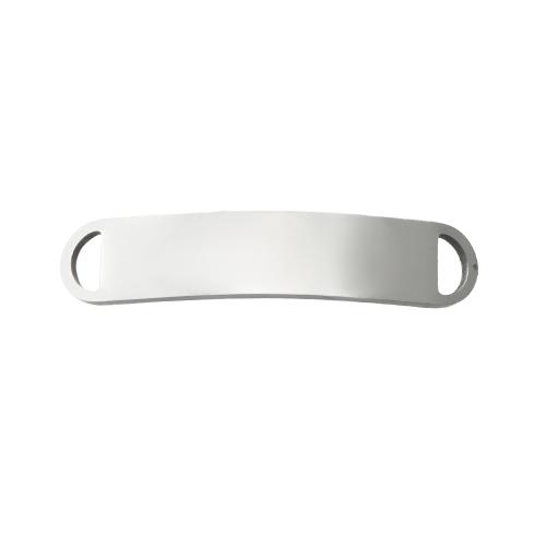 Nakit od nehrđajućeg čelika Privjesci, 304 nehrđajućeg čelika, srebrne boje pozlaćen, možete DIY & double-rupa, srebro, 39x1.43x8.10mm, Prodano By PC