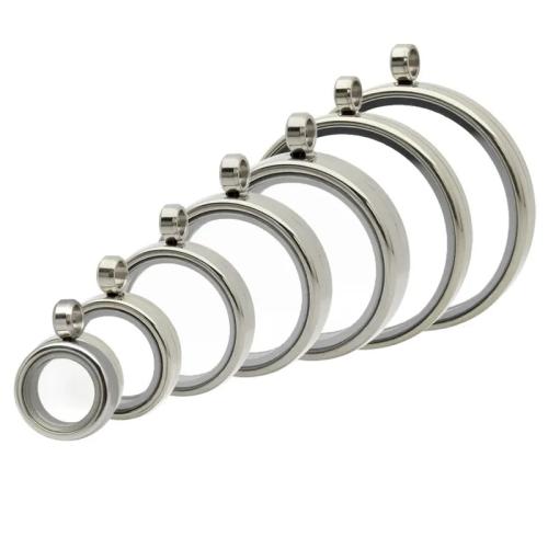Ciondoli gioielli in acciaio inox, 304 acciaio inox, with vetro, Cerchio, può aprire e mettere in qualcosa & DIY & formato differente per scelta, nessuno, Venduto da PC