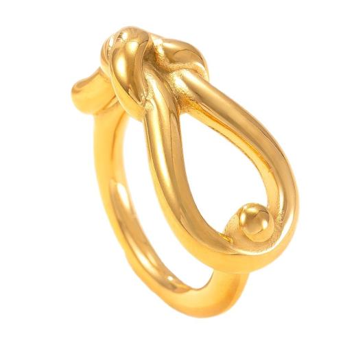 304 nehrđajućeg čelika Finger Ring, pozlaćen, različite veličine za izbor & za žene & šupalj, zlatan, Prodano By PC