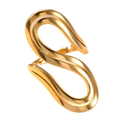 304 Nerūdijantis plienas Cuff Finger Ring, 18K paauksuotas, Bižuterijos & moters & tuščiaviduris, Pardavė PC