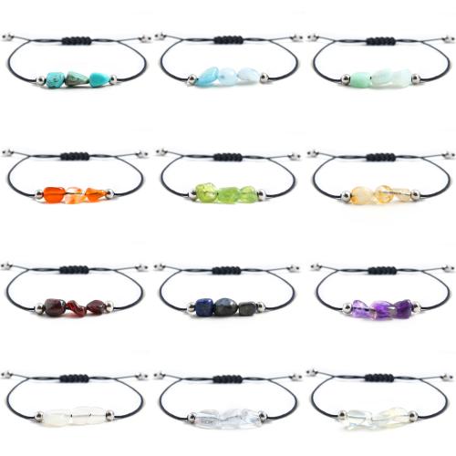 Gemstone Apyrankės, Natūralus akmuo, su Mazgas laidas, rankų darbo, Bižuterijos & įvairios medžiagos pasirinkimas & unisex, Pardavė PC