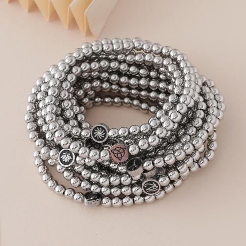 Jewelry Cruach dhosmálta Bracelet, 304 Cruach dhosmálta, le Leaisteacha Snáithe, unisex & dearaí éagsúla do rogha & cruan, dath bunaidh, Fad 7.48 Inse, Díolta De réir PC