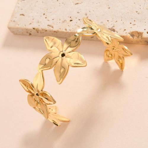 304 roestvrij staal Manchet Bangle, plated, mode sieraden & verschillende stijlen voor de keuze & voor vrouw, gouden, Verkocht door PC