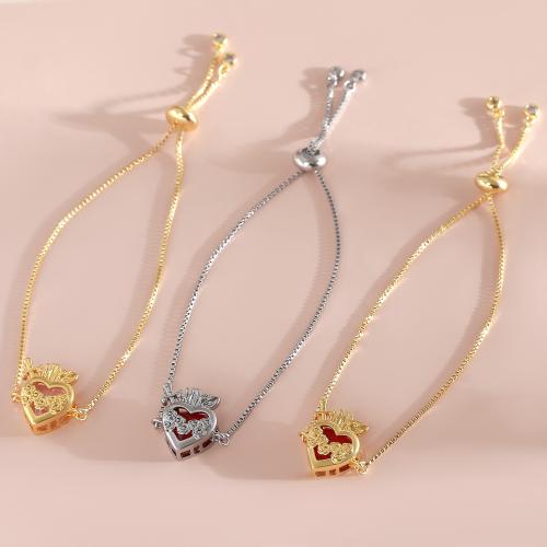 Brass Rannekorut, Messinki, kanssa Cubic Zirkonia, päällystetty, muoti korut & Unisex, enemmän värejä valinta, Myymät PC