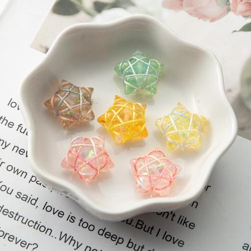 resina decorazione, with corda di cera, Stella, DIY, nessuno, 17.58x8.90x16.80mm, Venduto da PC