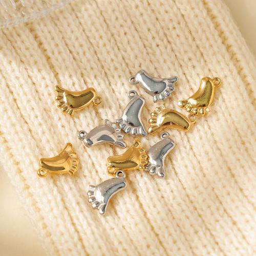 304 Stainless Steel Pendant Foot plated DIY Sold By Bag
