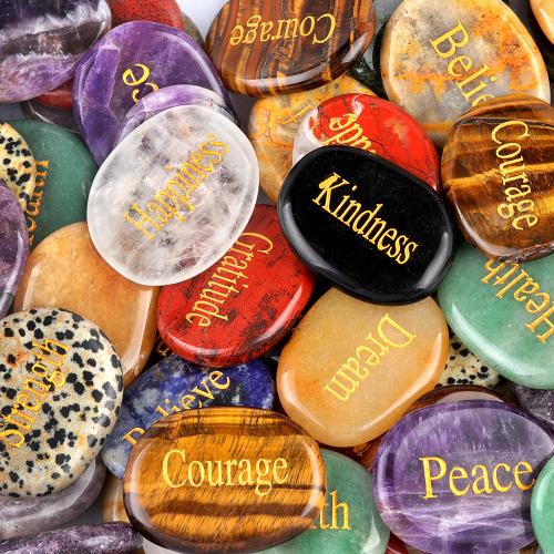 Gemstone Decoration & with letter pattern polished Oval Sold By PC
