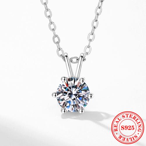 925 Sterling Silver Necklace with 2.4 extender chain platinum plated & for woman Length Approx 15.7 Inch Sold By PC