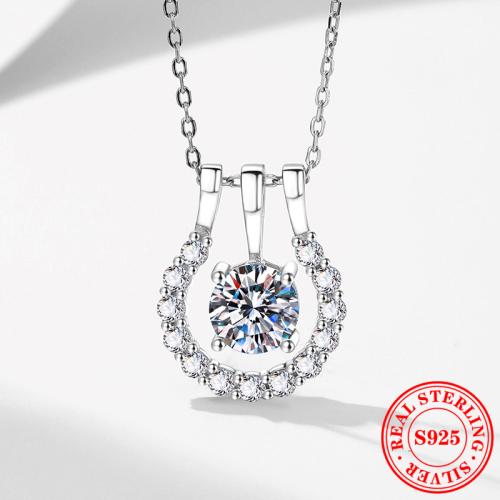 Plata de ley 925 collar, con 2inch extender cadena, chapado en platina real, diferentes materiales para la opción & micro arcilla de zirconia cúbica & para mujer, longitud aproximado 15.7 Inch, Vendido por UD
