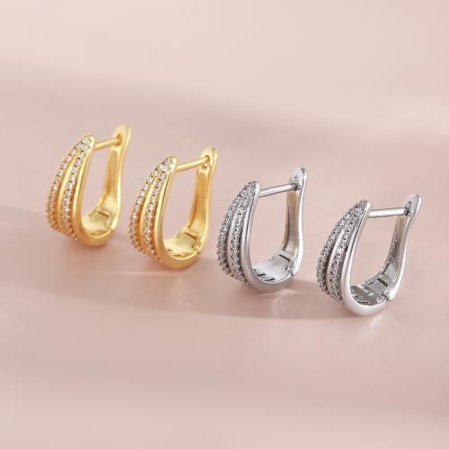 Ciúbach Zirconia Micrimhilseogra réiteodh Earring Prás, plátáilte, jewelry faisin & micrea réiteach zirconia ciúbach & do bhean, dathanna níos mó le haghaidh rogha, Díolta De réir Péire