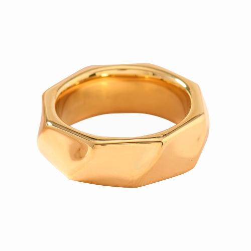 304 Cruach dhosmálta Ring Finger, 18K ór plátáilte, jewelry faisin & unisex, Méid:8, Díolta De réir PC