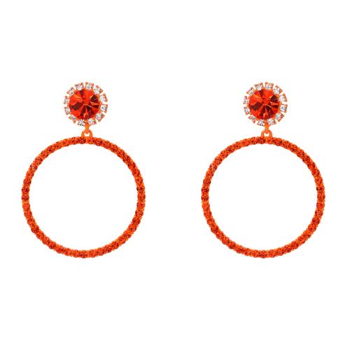 Sinc Alloy Earrings, Babhta, péinteáilte, do bhean & le rhinestone & log, dathanna níos mó le haghaidh rogha, Díolta De réir Péire
