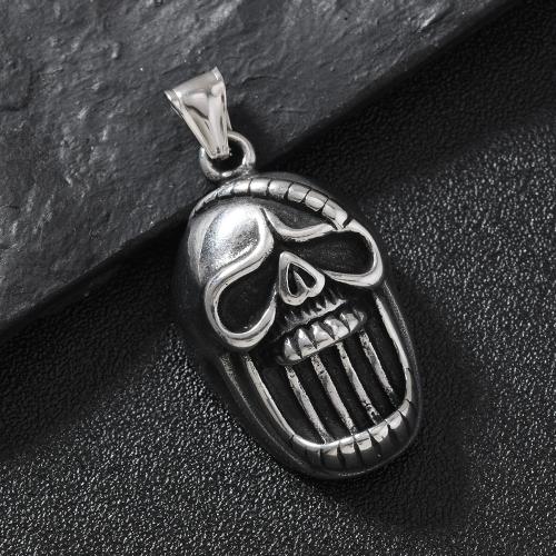 Stainless Steel Skull Pendants 304 Stainless Steel plated DIY original color Sold By PC