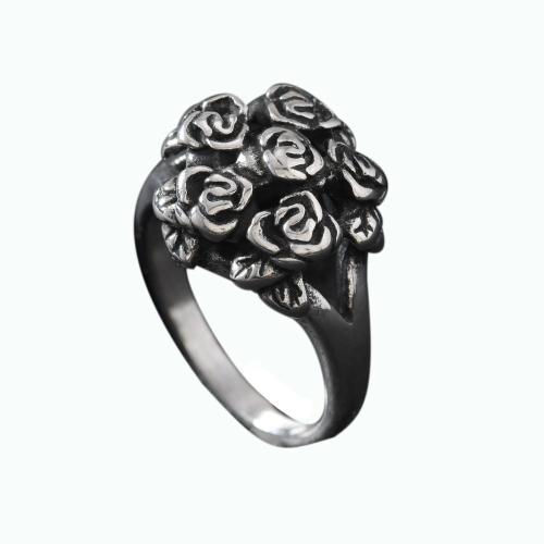 Ring Finger ze stali nierdzewnej, Stal nierdzewna 304, Powlekane, Efekt 3D & różnej wielkości do wyboru & dla kobiety, oryginalny kolor, sprzedane przez PC