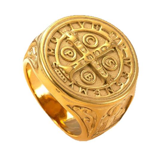 Cruach dhosmálta Fáinne Blaisíní, 304 Cruach dhosmálta, plátáilte, jewelry faisin & méid éagsúla do rogha & do fear, órga, Díolta De réir PC