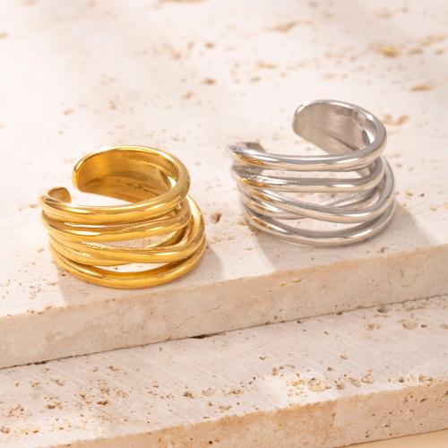 Stainless Steel Finger Ring 304 Stainless Steel plated fashion jewelry & for woman & hollow Sold By PC