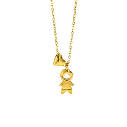 Stainless Steel Jewelry Necklace 304 Stainless Steel gold color plated Unisex & hollow Length Approx 41-50 cm Sold By PC