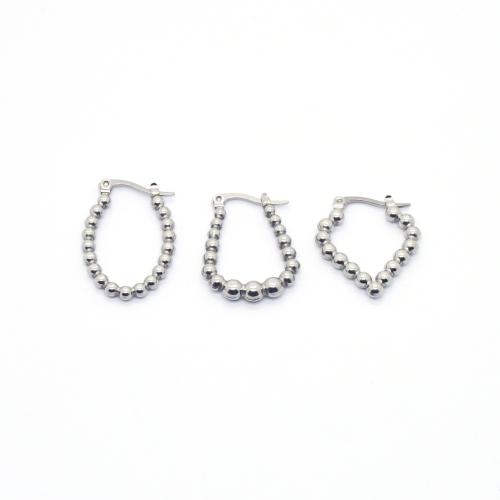 Cruach dhosmálta Lever Back Earring, 304 Cruach dhosmálta, snasta, jewelry faisin & unisex & stíleanna éagsúla do rogha, dath bunaidh, Díolta De réir Péire