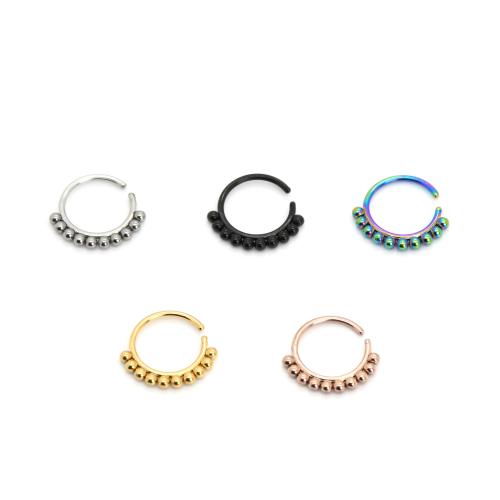 Stainless Steel Nose Piercing Nakit, 304 nehrđajućeg čelika, pozlaćen, modni nakit & bez spolne razlike, više boja za izbor, Prodano By PC