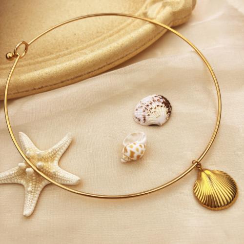 acero inoxidable 304 Collar, chapado, Joyería & para mujer, dorado, Vendido por UD