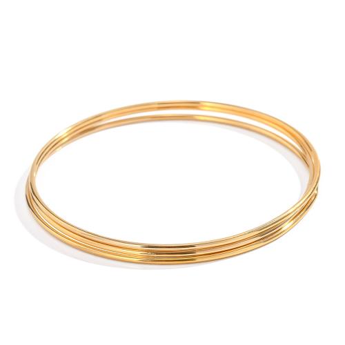 Tíotáiniam Cruach Bracelet, Cruach Tíotáiniam, plátáilte, jewelry faisin & do bhean, órga, Díolta De réir PC