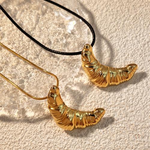 304 Stainless Steel Sweater Necklace with Titanium Steel plated fashion jewelry & for woman golden Sold By PC