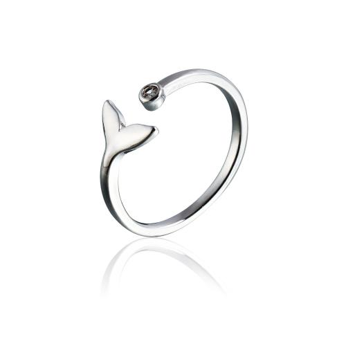Zinc Alloy fingerring, forgyldt, mode smykker & for kvinde, platin farve, Solgt af PC
