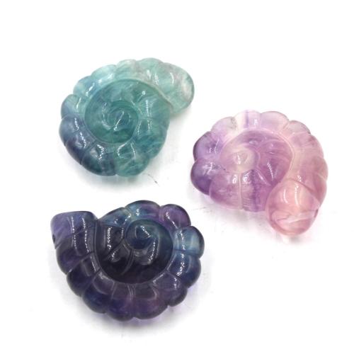 Gemstone Vedhæng Smykker, Ædelsten, Conch, du kan DIY, flere farver til valg, 26x29x10mm, Solgt af PC