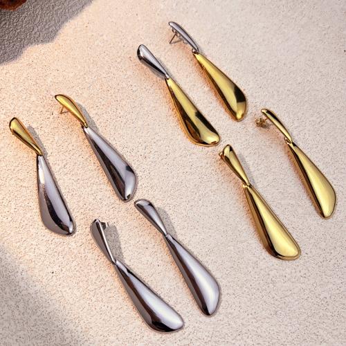 Stainless Steel Drop Korvakorut, 304 Stainless Steel, päällystetty, muoti korut & naiselle, enemmän värejä valinta, Myymät Pair