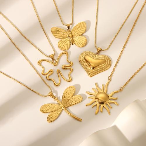 Nehrđajući čelik Chain Necklace džemper, 304 nehrđajućeg čelika, pozlaćen, modni nakit & različitih stilova za izbor & za žene, zlatan, Prodano By PC