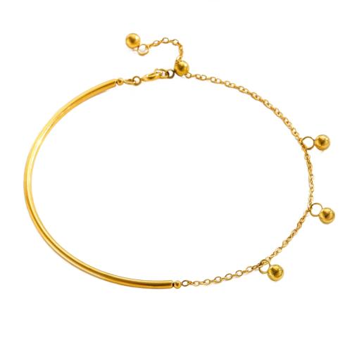 Bijoux bracelet en acier inoxydable, Acier inoxydable 304, Plaqué or 18K, bijoux de mode & pour femme, Longueur Environ 16 cm, Vendu par PC