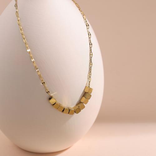 Nehrđajući čelik Chain Necklace džemper, 304 nehrđajućeg čelika, pozlaćen, modni nakit & za žene, zlatan, Dužina Približno 41-50 cm, Prodano By PC