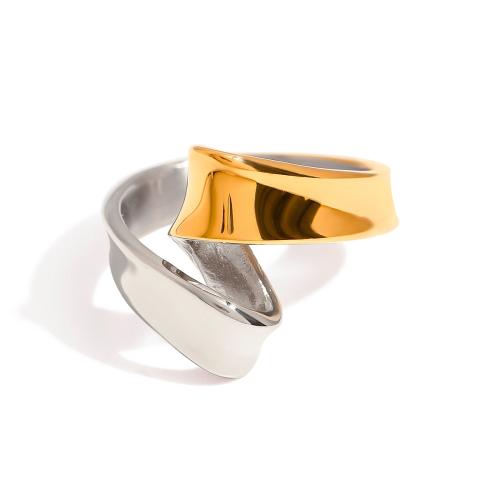 Stainless Steel Finger Ring 304 Stainless Steel plated fashion jewelry & for woman & two tone Sold By PC