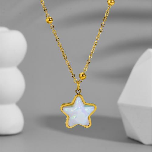 Jewelry Cruach dhosmálta muince, 304 Cruach dhosmálta, le Aicrileach, jewelry faisin & do bhean, órga, Fad Thart 40 cm, Díolta De réir PC