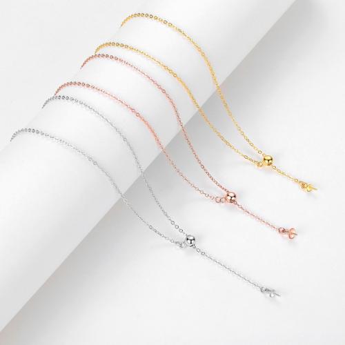 Cadena del collar de plata esterlina 925, Plata de ley 925, diverso tamaño para la opción & cadena oval & para mujer, más colores para la opción, Vendido por UD
