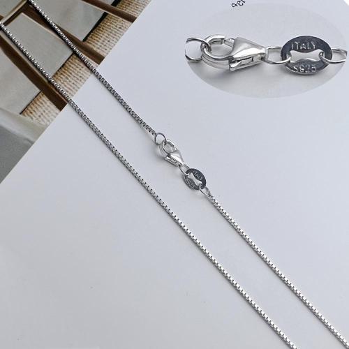 925 Sterling Silver schakelkettingen, 925 sterling zilver, verschillende grootte voor keus & box ketting, meer kleuren voor de keuze, Verkocht door PC