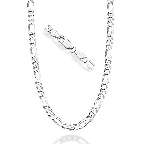 925 Sterling Silver Necklace Chain mother and son chain & flower cut silver color Sold By PC