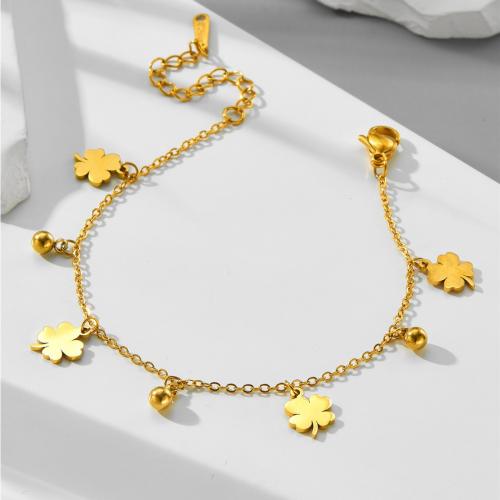 Bijoux bracelet en acier inoxydable, Acier inoxydable 304, Placage, bijoux de mode & pour femme, doré, Longueur Environ 16 cm, Vendu par PC