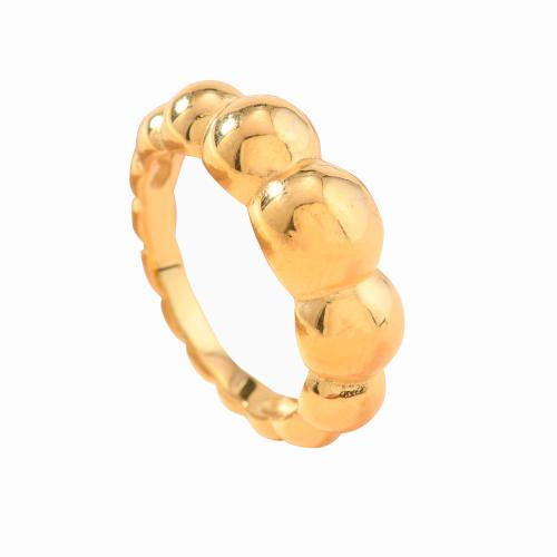 Anel de dedo de aço inoxidável, Aço inoxidável 304, banhado, joias de moda & Vario tipos a sua escolha & para mulher, dourado, tamanho:8, vendido por PC