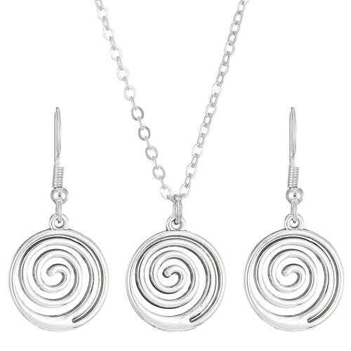 Parures de bijoux en alliage zinc, alliage de zinc, Plaqué de couleur d'argent, bijoux de mode & styles différents pour le choix & pour femme, Vendu par PC