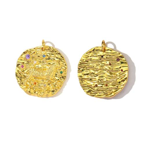 Cubic Zirconia Micro Pave bronze Pingente, cobre, cromado de cor dourada, DIY & Vario tipos a sua escolha & micro pavimento em zircônia cúbica, dourado, níquel, chumbo e cádmio livre, 3PCs/Bag, vendido por Bag