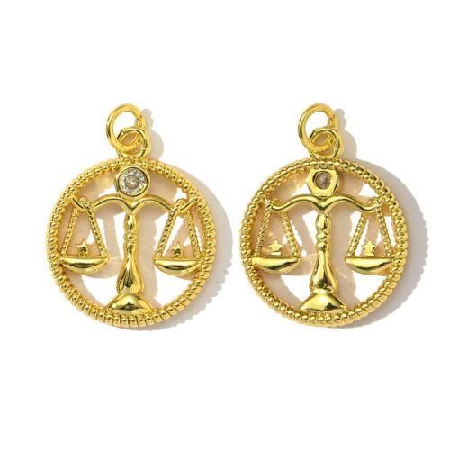 Cubic Zirconia Micro Pave bronze Pingente, cobre, cromado de cor dourada, DIY & Vario tipos a sua escolha & micro pavimento em zircônia cúbica, dourado, níquel, chumbo e cádmio livre, 3PCs/Bag, vendido por Bag