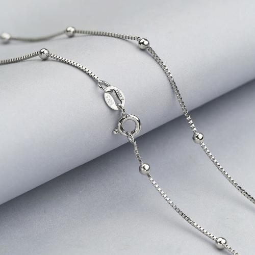 925 Sterling Silver Necklace Chain & box chain & for woman Sold By PC